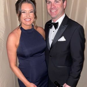 Navy Amsale Gown — Austin
